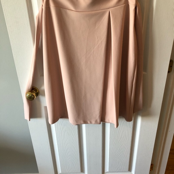Worthington Blush Pink Belted with Pleat Midi Skirt Sz 12 - Picture 3 of 9